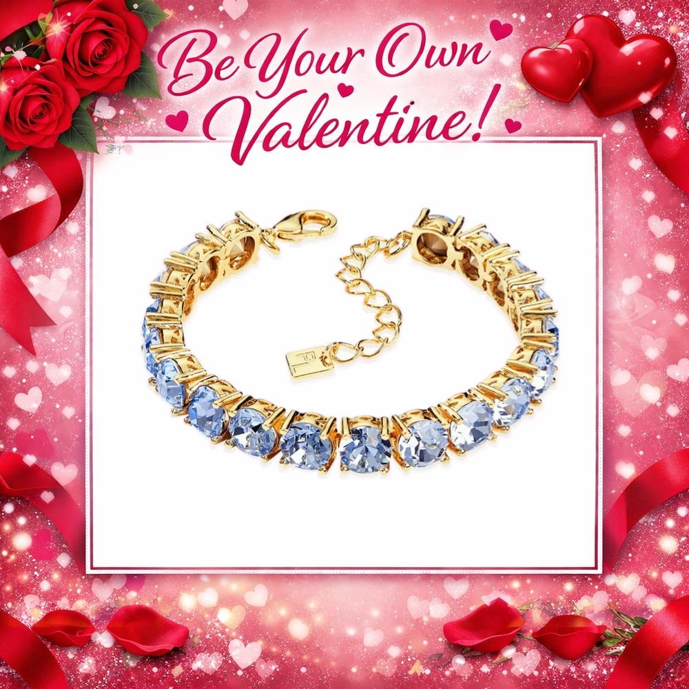 Park Lane Gold and Blue Impression Bracelet